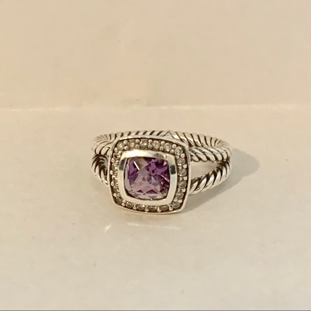 David Yurman petite Albion amethyst ring-Authentic